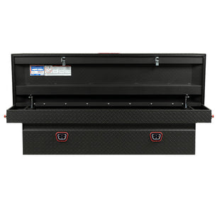 Weather Guard Model 127-52-04 Saddle Box, Aluminum, Full Standard, Textured Matte Black, 11.0 cu ft