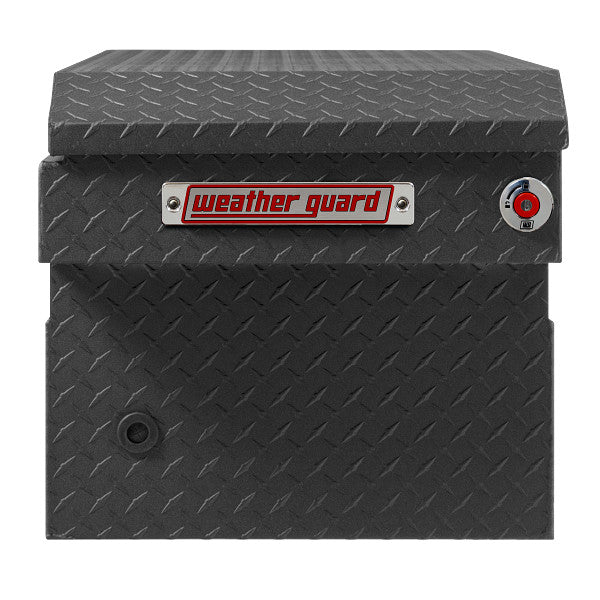 Weather Guard Model 127-52-04 Saddle Box, Aluminum, Full Standard, Textured Matte Black, 11.0 cu ft