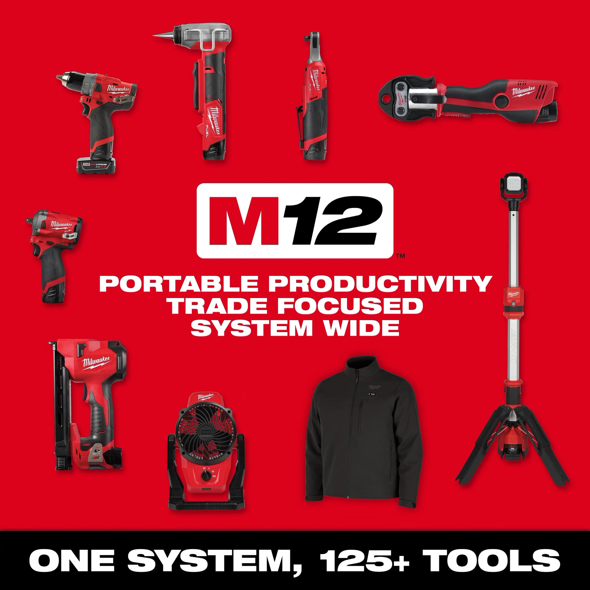 Milwaukee 2519-21 M12 FUEL™ High Speed Chain Snake for 1-1/4”-2” Pipes