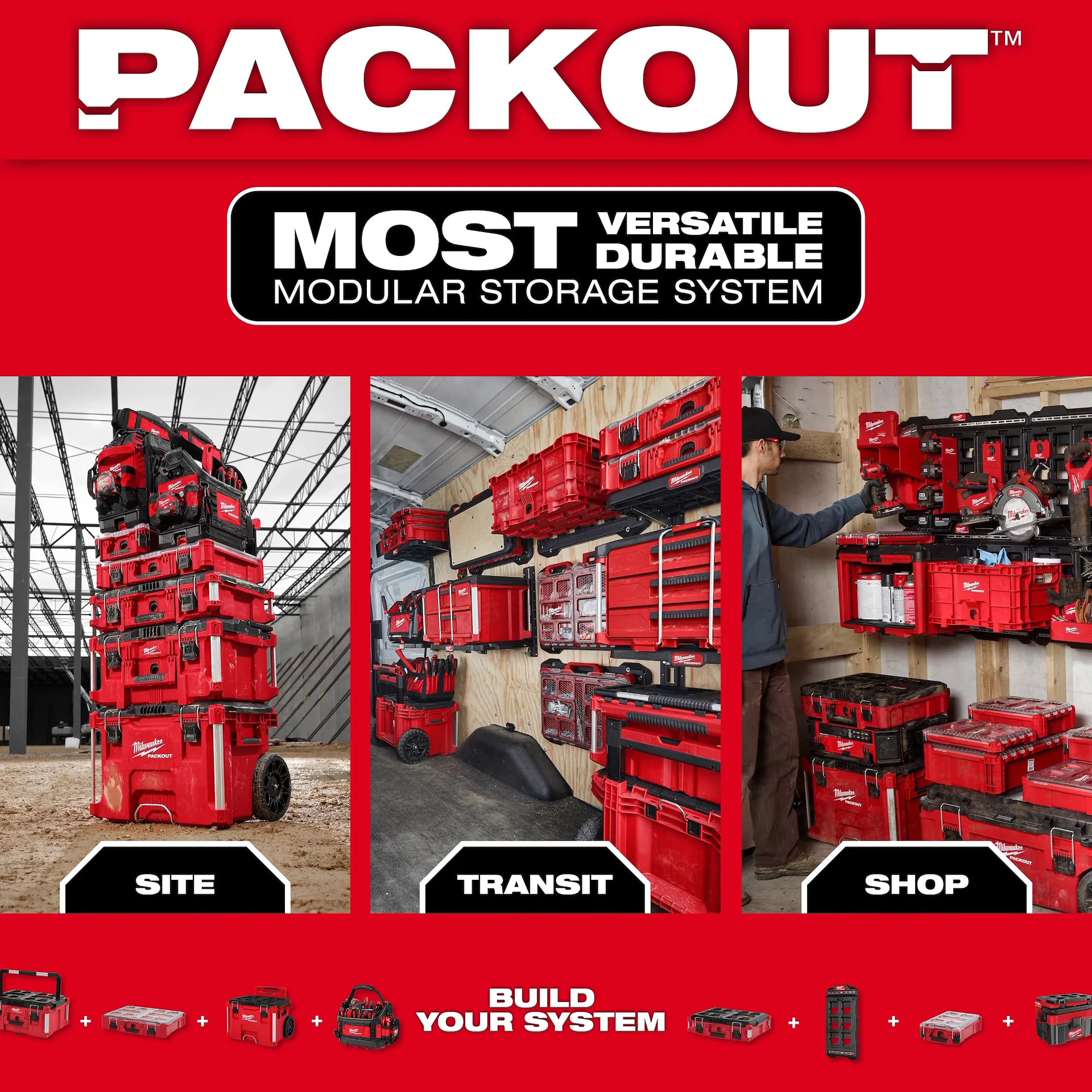 Milwaukee 48-22-8602 PACKOUT™ Tool Box Caddy Attachment - McCally Tool and Supply | Industrial Distributor & Repair