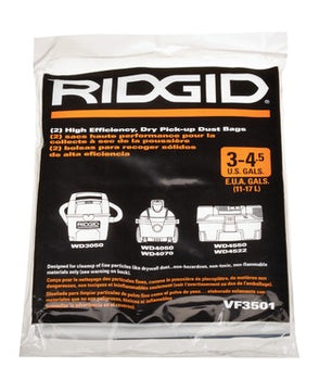 RIDGID 23738 VF3501 Pleated Air Bag for Small Vacuums - McCally Tool and Supply | Industrial Distributor & Repair