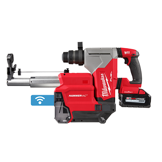 Milwaukee M18 FUEL™ 1-1/8" SDS Plus Rotary Hammer w/ ONE-KEY™ & HAMMERVAC™ Dedicated Dust Extractor Kit 2915-22DE