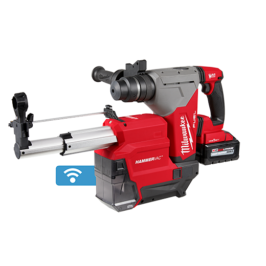 Milwaukee 2915-22DE M18 FUEL™ 1-1/8" SDS Plus Rotary Hammer w/ ONE-KEY™ & HAMMERVAC™ Dedicated Dust Extractor Kit - McCally Tool and Supply | Industrial Distributor & Repair