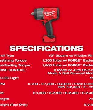 Milwaukee 2967-20 M18 FUEL 1/2