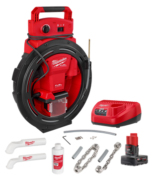 Milwaukee 2519-21 M12 FUEL™ High Speed Chain Snake for 1-1/4”-2” Pipes
