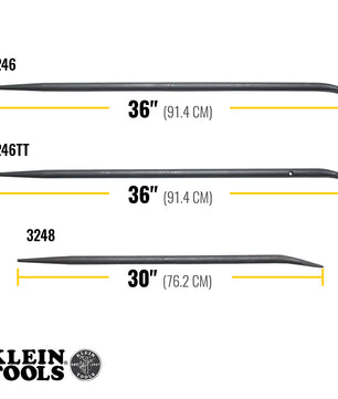 Klein Tools 3246 Connecting Bar, 7/8-Inch Round, 36-Inch - McCally Tool and Supply | Industrial Distributor & Repair