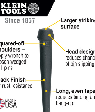 Klein Tools 3255 Broad-Head Bull Pin, 1-1/4-Inch - McCally Tool and Supply | Industrial Distributor & Repair
