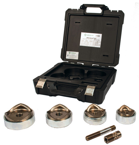 Greenlee 7308 Punch Kit Stainless Steel 2-1/2", 3", 3-1/2", and 4" Conduit