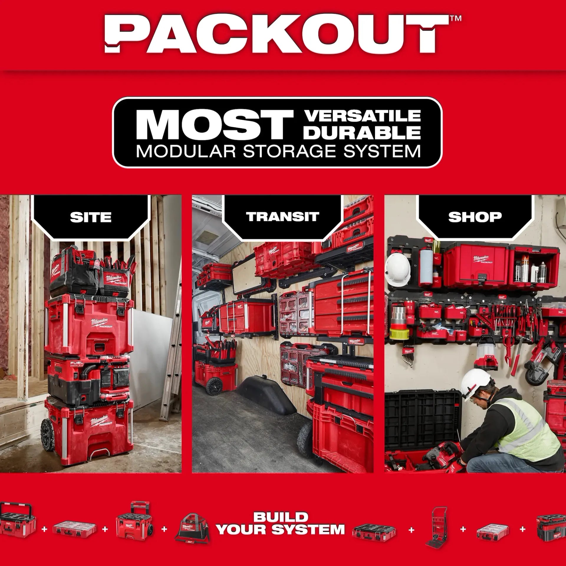 Milwaukee 48-22-8435 PACKOUT™ Compact Organizer - McCally Tool and Supply | Industrial Distributor & Repair