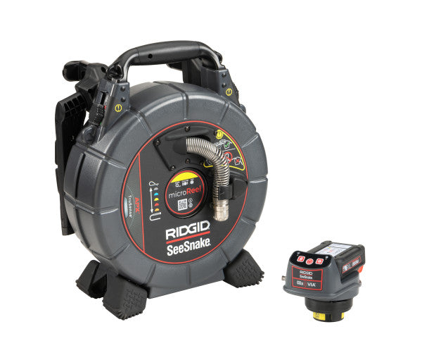 RIDGID 78728 SeeSnake microREEL APX and CSx Via System with TruSense, Battery, Charger