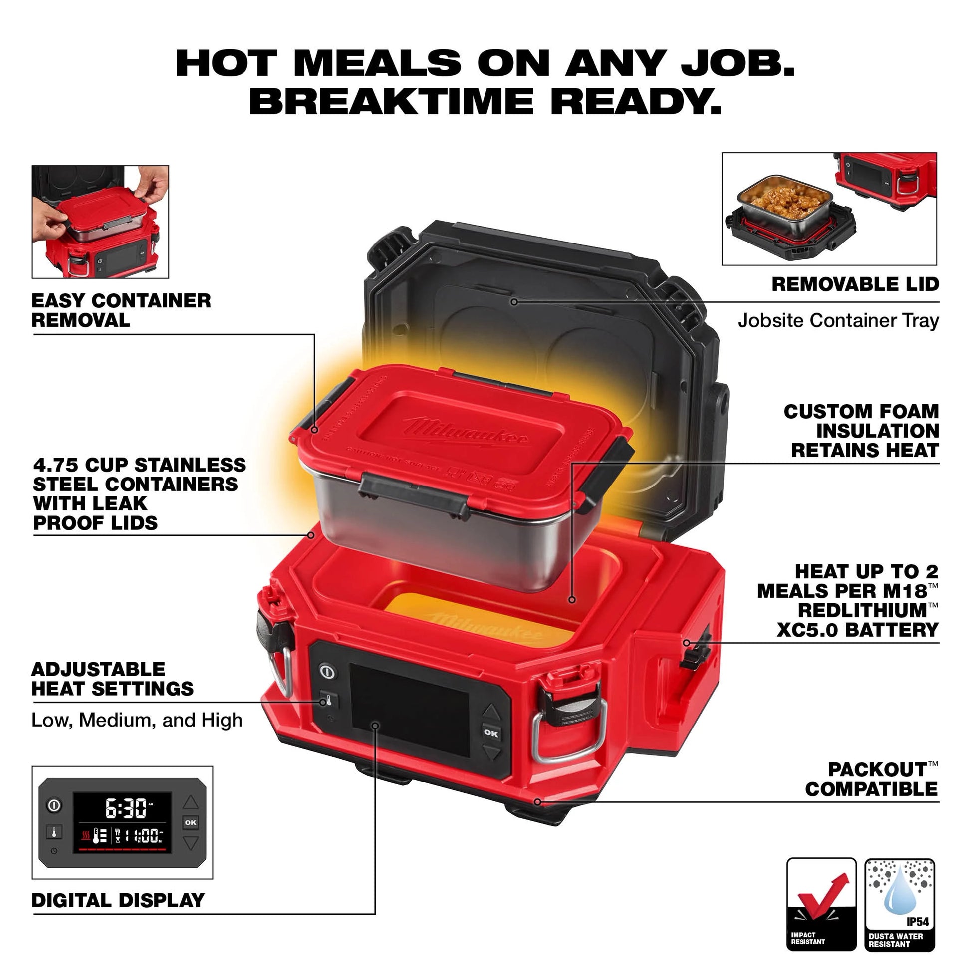 Milwaukee 0811-20 M18 Jobsite Lunch Warmer