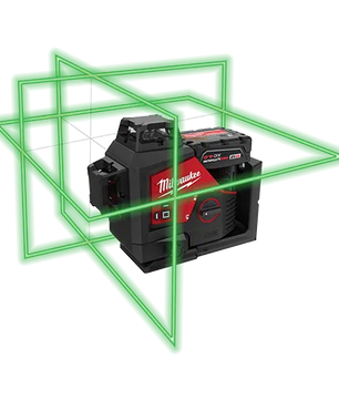 Milwaukee 3632-21 M12™ Green 360° 3-Plane Laser Kit - McCally Tool and Supply | Industrial Distributor & Repair
