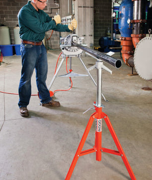 RIDGID 56657 V-Head Low Pipe Stand - McCally Tool and Supply | Industrial Distributor & Repair