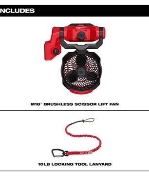 Milwaukee 0817-20 M18™ Brushless Scissor Lift Fan