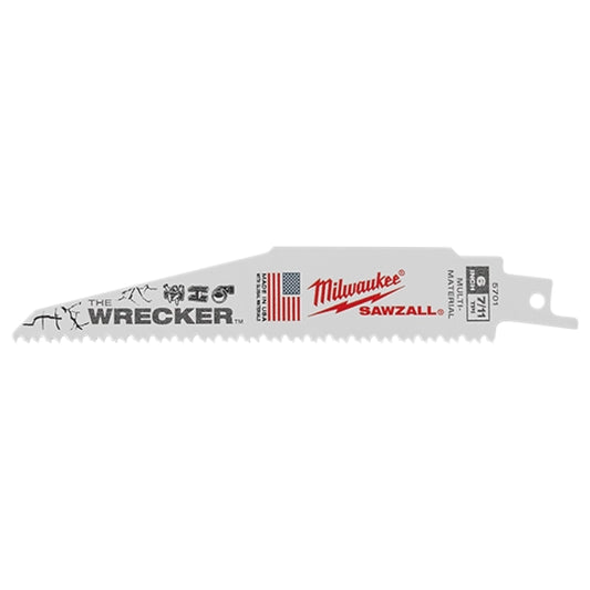 Milwaukee 48-00-8701 The WRECKER Multi-Material SAWZALL Blade 6" 7/11TPI (25 Pack)