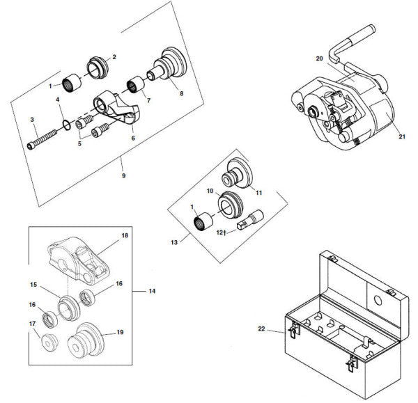 RIDGID 92447 Drive and Groove Roll Set for 4" - 6" Sch. 40 Steel, PVC