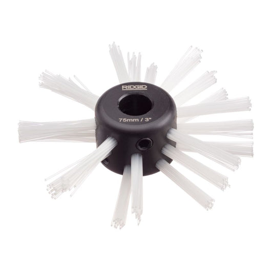 RIDGID 68958 3" (75mm) Nylon Cleaning Brush for 3/8" (10mm) Cable