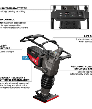 Milwaukee MXF270-2HD MX FUEL™ 70 kg Rammer Kit