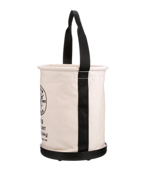 Klein Tools 5109 Canvas Bucket, Wide-Opening, Straight-Wall, Molded Bottom, 12-Inch - McCally Tool and Supply | Industrial Distributor & Repair