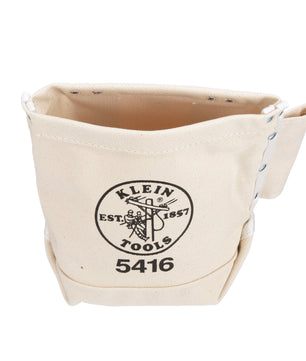 Klein Tools 5416 Tool Bag, Bull-Pin and Bolt Pouch, Belt Strap Connect, 5 x 10 x 9-Inch - McCally Tool and Supply | Industrial Distributor & Repair