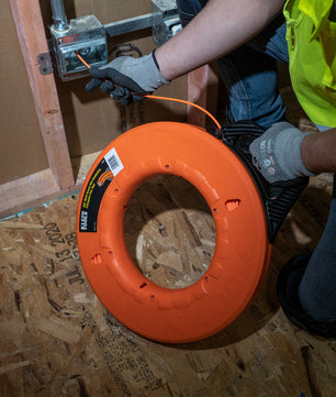 Klein Tools 56059 Multi-Groove Fiberglass Fish Tape with Non-Conductive Leader, 200-Foot - McCally Tool and Supply | Industrial Distributor & Repair