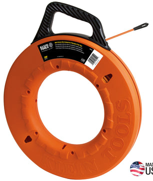 Klein Tools 56059 Multi-Groove Fiberglass Fish Tape with Non-Conductive Leader, 200-Foot - McCally Tool and Supply | Industrial Distributor & Repair