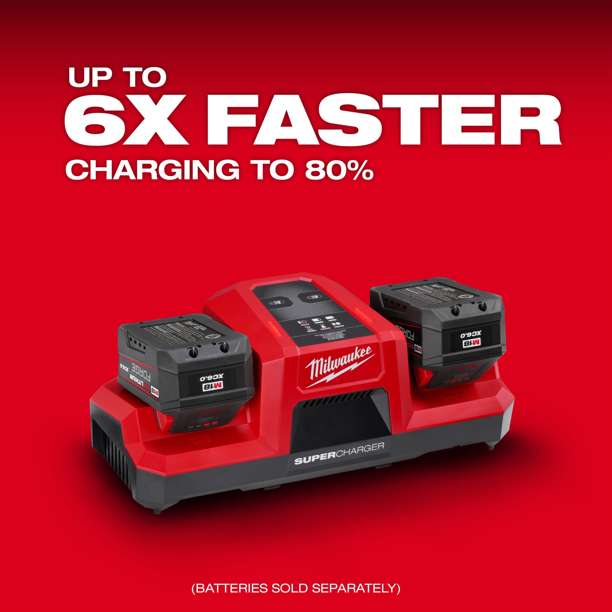 Milwaukee 48-59-1815 M18™ Dual Bay Simultaneous Super Charger - McCally Tool and Supply | Industrial Distributor & Repair
