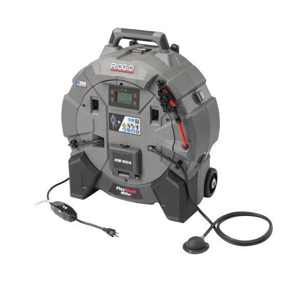 RIDGID 79773 KM-1004 FlexShaft Milling Machine Domestic (1 1/4in (32mm) - 4in (100mm)) - With Batteries & Charger