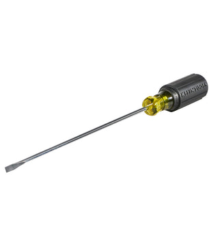 Klein Tools 601-8 3/16-Inch Cabinet Screwdriver, 8-Inch Round Shank - McCally Tool and Supply | Industrial Distributor & Repair