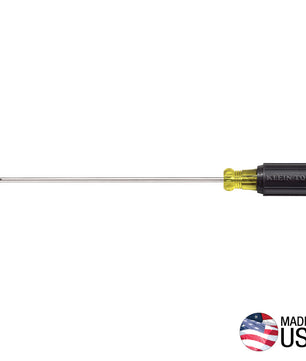 Klein Tools 601-8 3/16-Inch Cabinet Screwdriver, 8-Inch Round Shank - McCally Tool and Supply | Industrial Distributor & Repair