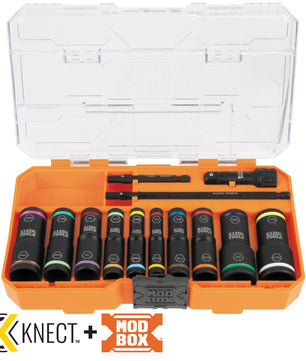 Klein Tools 65239 KNECT™ Flip-20 Impact Socket Set, SAE and Metric, 13-Piece - McCally Tool and Supply | Industrial Distributor & Repair