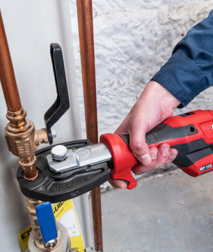 RIDGID 72543 RP 115 Press Tool Kit with PureFlow Jaws (1/2” – 3/4”) - McCally Tool and Supply | Industrial Distributor & Repair