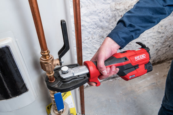 RIDGID 72543 RP 115 Press Tool Kit with PureFlow Jaws (1/2” – 3/4”)