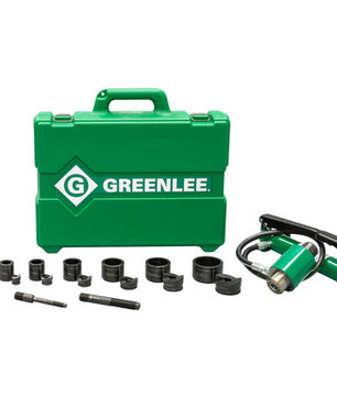 Greenlee 7306SB 11-Ton Hydraulic Knockout Kit with Hand Pump and Slug-Buster 1/2
