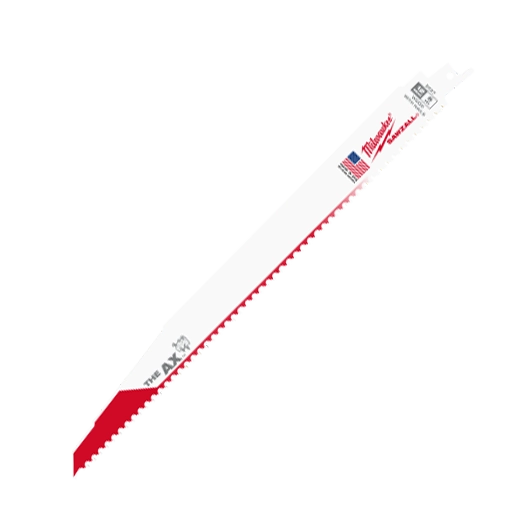 Milwaukee 48-01-7027 12" 5 TPI The AX Demolition Wood Cutting Sawzall Blade (100 Pack)
