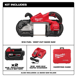 Milwaukee 2929S-22 M18 FUEL™ Dual Trigger Deep Cut Band Saw Kit - McCally Tool and Supply | Industrial Distributor & Repair