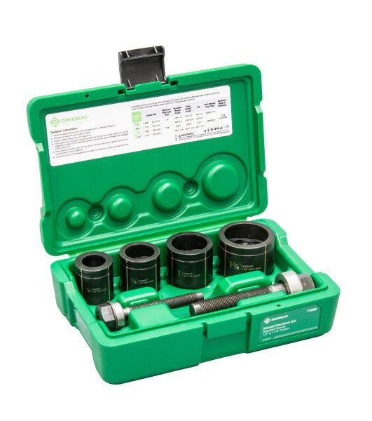 Greenlee 735BB Standard Round 1/2" - 1-1/4" Manual Knockout Set - McCally Tool and Supply | Industrial Distributor & Repair