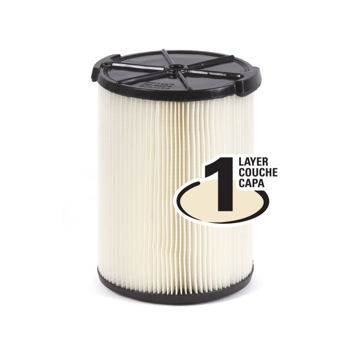RIDGID 72947 VF4000 Standard 1-Layer Pleated Paper Filter - McCally Tool and Supply | Industrial Distributor & Repair