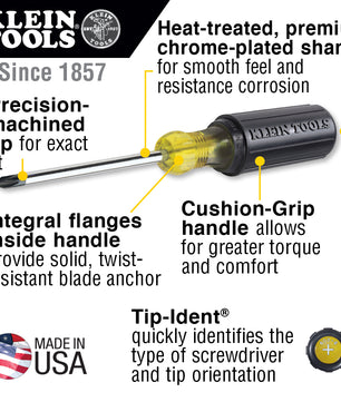 Klein Tools 85076 Screwdriver Set, Slotted and Phillips, 7-Piece - McCally Tool and Supply | Industrial Distributor & Repair