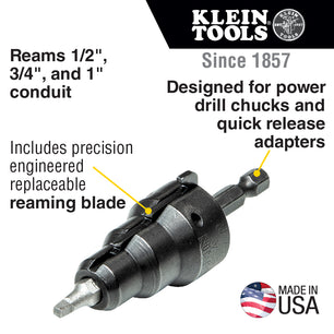 Klein Tools 85091 Power Conduit Reamer