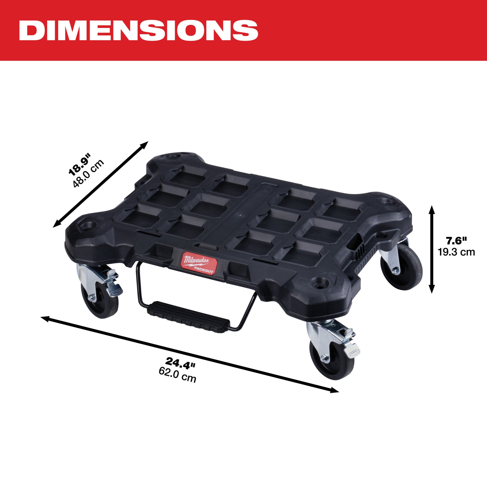 Milwaukee 48-22-8410 PACKOUT™ Dolly - McCally Tool and Supply | Industrial Distributor & Repair