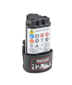 RIDGID 55183 12V Advanced Lithium 2.5Ah Rechargeable Battery - McCally Tool and Supply | Industrial Distributor & Repair