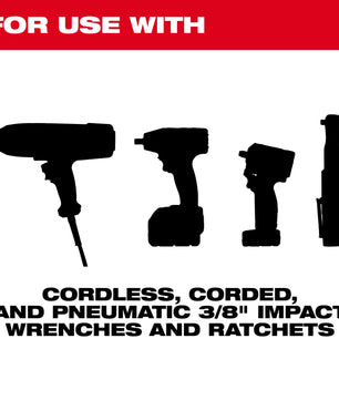 Milwaukee 49-66-6800 17PC SHOCKWAVE™ Impact Duty Socket 3/8” Drive SAE Set with PACKOUT