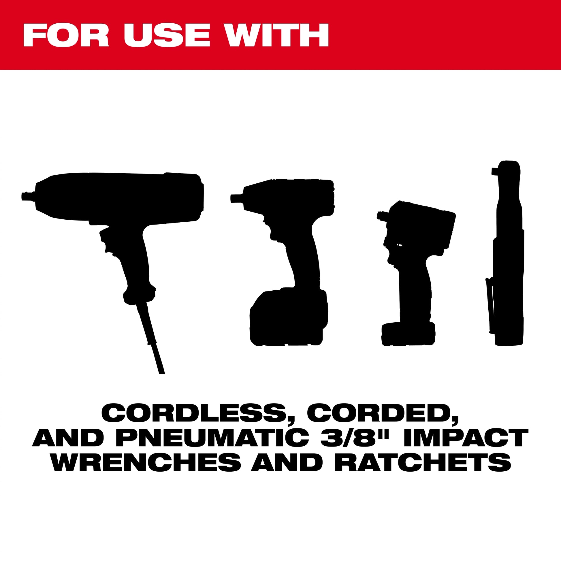 Milwaukee 49-66-6800 17PC SHOCKWAVE™ Impact Duty Socket 3/8” Drive SAE Set with PACKOUT
