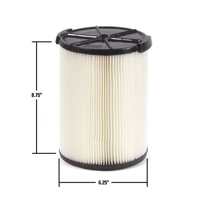 RIDGID 72947 VF4000 Standard 1-Layer Pleated Paper Filter - McCally Tool and Supply | Industrial Distributor & Repair