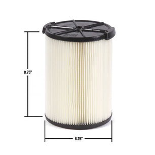 RIDGID 72947 VF4000 Standard 1-Layer Pleated Paper Filter - McCally Tool and Supply | Industrial Distributor & Repair