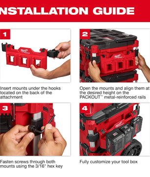 Milwaukee 48-22-8603 PACKOUT™ Tool Box M18™ Battery Rack Attachment