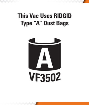 RIDGID 23743 VF3502 High-Efficiency 12-16 Gallon Vacuum Dust Bags - McCally Tool and Supply | Industrial Distributor & Repair