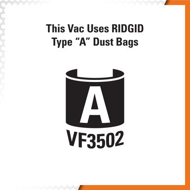 RIDGID 23743 VF3502 High-Efficiency 12-16 Gallon Vacuum Dust Bags - McCally Tool and Supply | Industrial Distributor & Repair