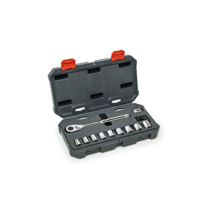Crescent CSWS38MM15 3/8 in. Drive 6-Point Standard Metric Mechanics Tool Set with Case (15-Piece)